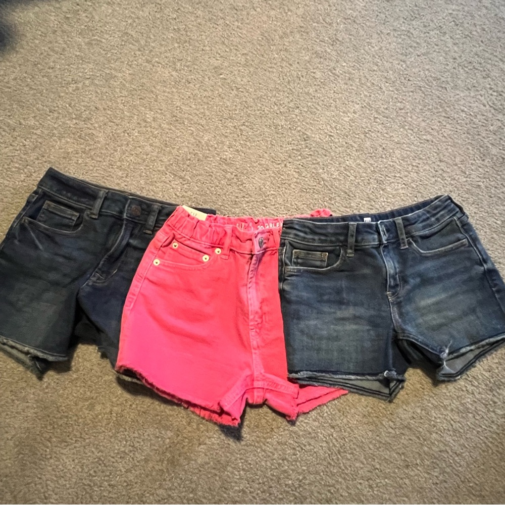 Girl’s Gap Denim and Pink Shorts Set